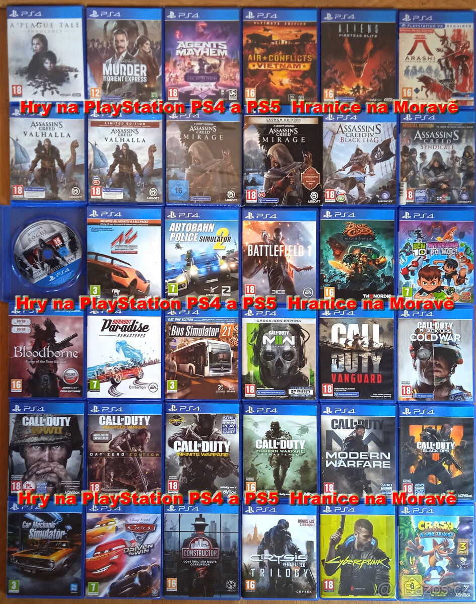Hry na Playstation PS4 a PS5 - 1.část