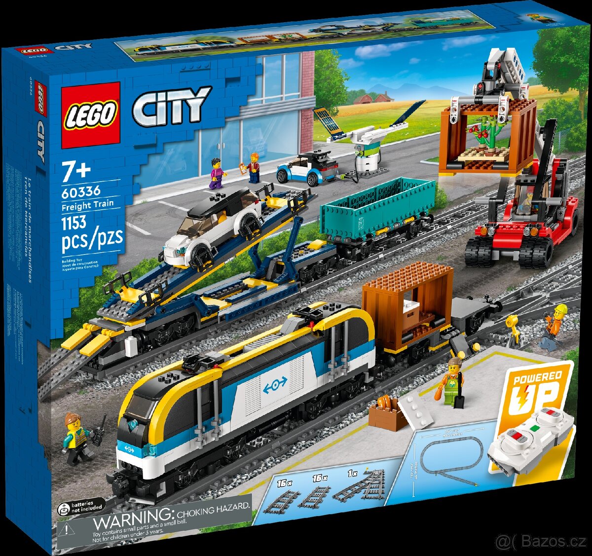 Lego vlak nákladní 60336 + 2x koleje 60205.