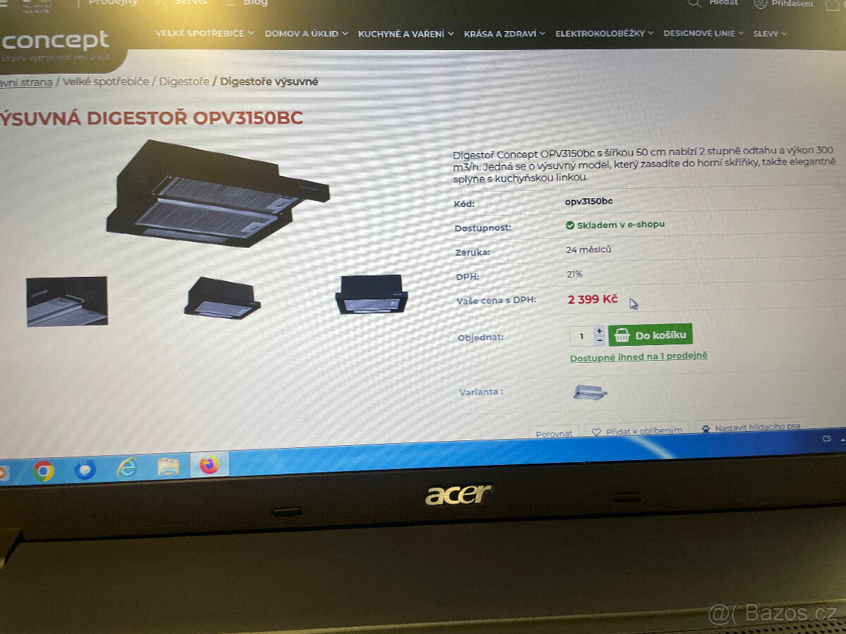 prodam digestoř odsavač Concept