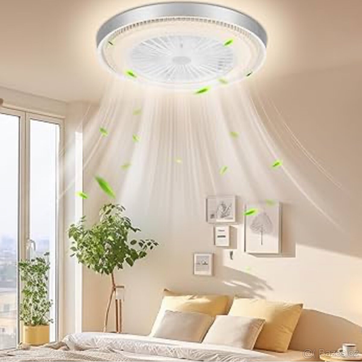 LED stropní světlo s ventilátorem 50cm
