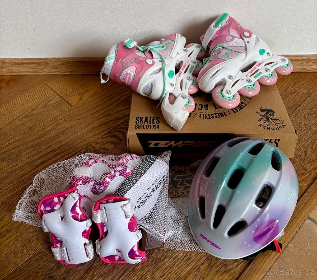 Dívčí brusle Tempish Verso Triple, helma a chrániče