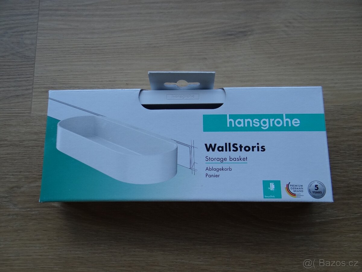 Sprchová polička Hansgrohe WallStoris matná bílá