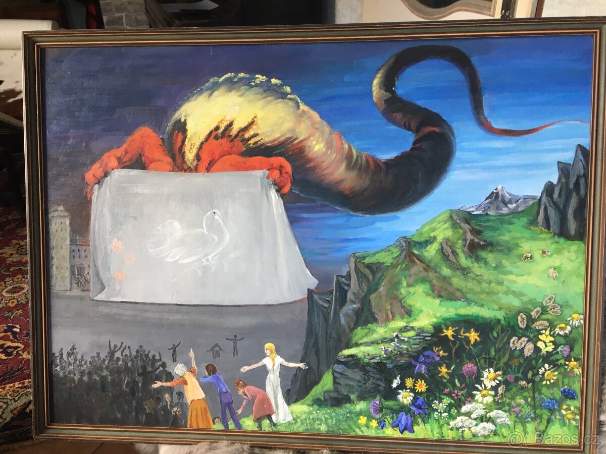 Originál obraz olej surrealismus