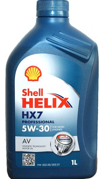 Motorový olej Shell Helix HX7 Professional AV 5W-30, 1 litr
