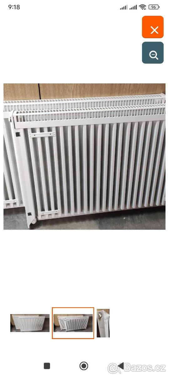 Dva deskové radiátory PURMO 11Klasik 900 W 60x90x60