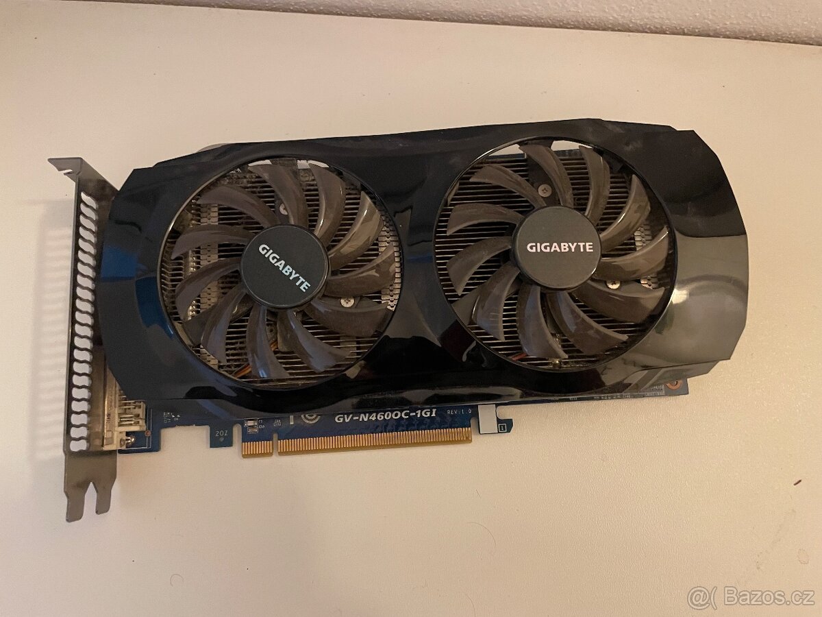 Gigabyte GeForce GTX 460 1GB OC - funkční, levná grafika