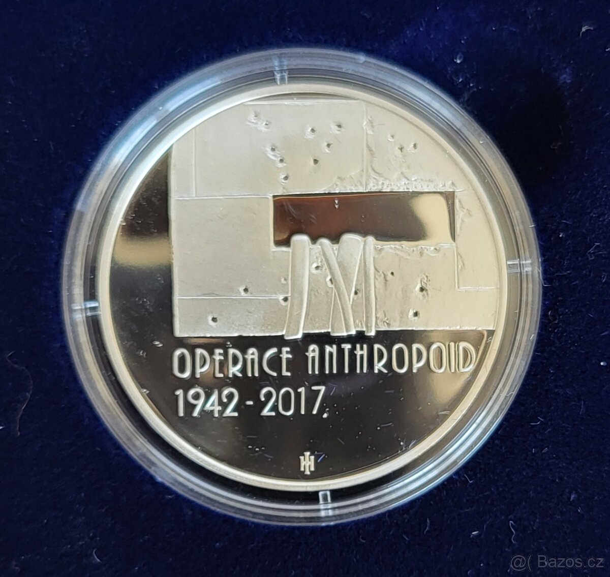 Stříbrná mince ČNB Operace Anthropoid Proof r.2017