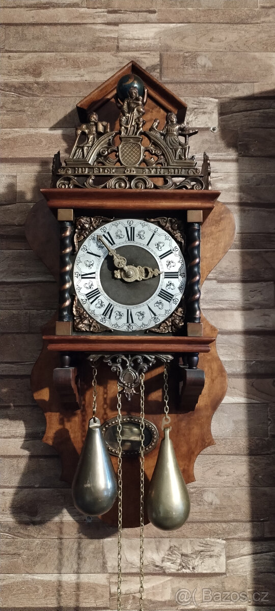Velké holandské závažové hodiny v pěkném stavu za super cenu