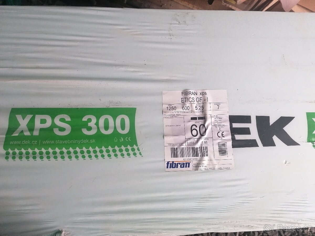 Tepelná izolace Fibran XPS 300 L 60 mm (5,25 m2/bal.)