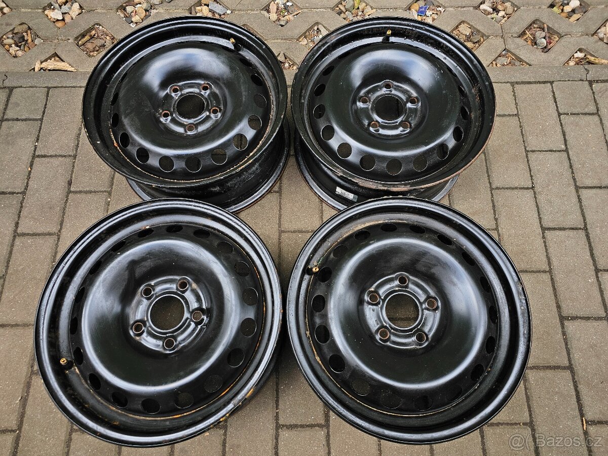 Plechové disky kola 5x108 R15 Citan Kangoo ET44 6J