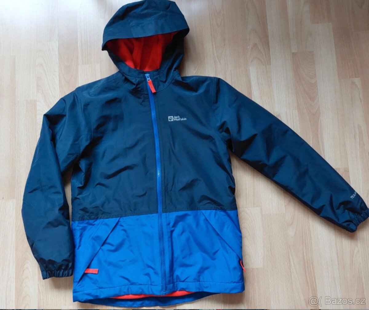 Silnější podzimní / přechodová bunda podšitá fleecem, 152