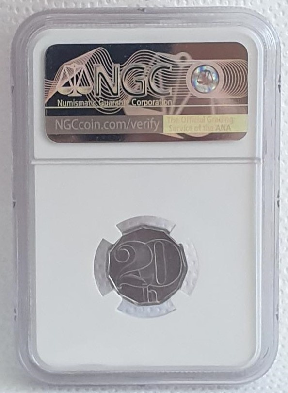 20 Haléř 1991- ČSFR - zkušební ražba   NGC