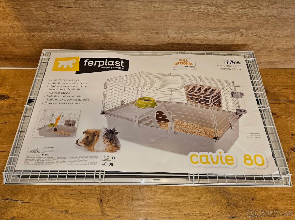 Klec Ferplast Cavia 80 pro morčata,s vybavením, nová
