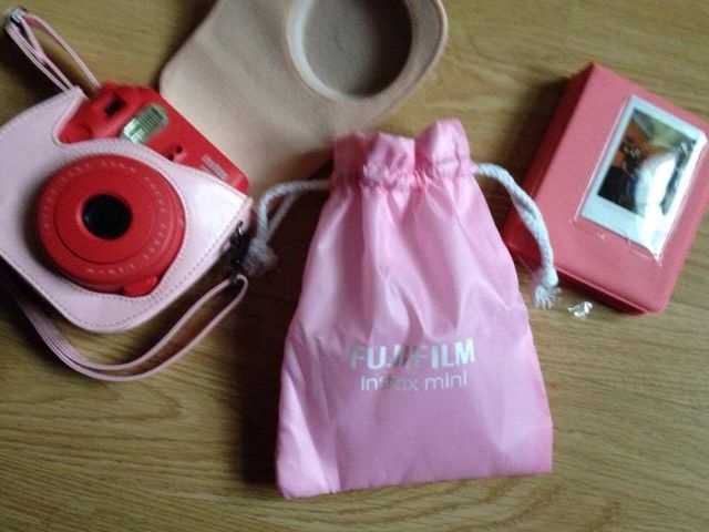 Růžový sáček Instax mini