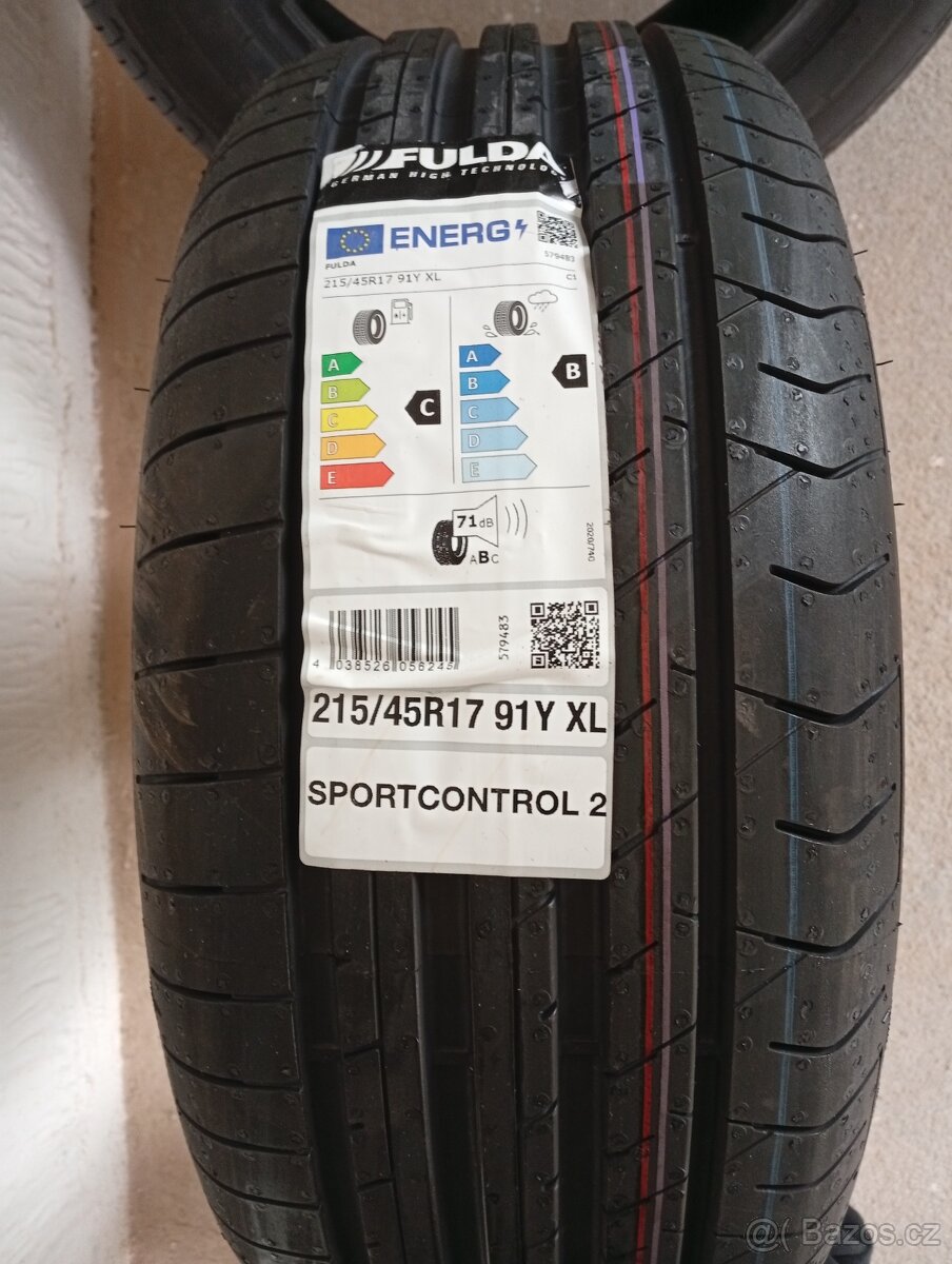 215/45 R17 Fulda Sport Control 2 letní nové