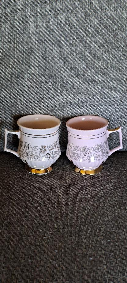 Hrnečky světlerůžový porcelán Nová cena 200,-