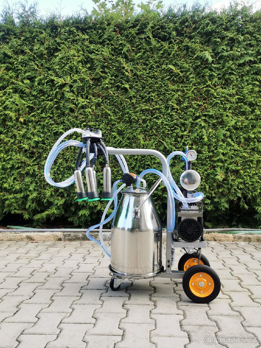 Konvové dojení. Dojírna. Krávy, kozy, ovc