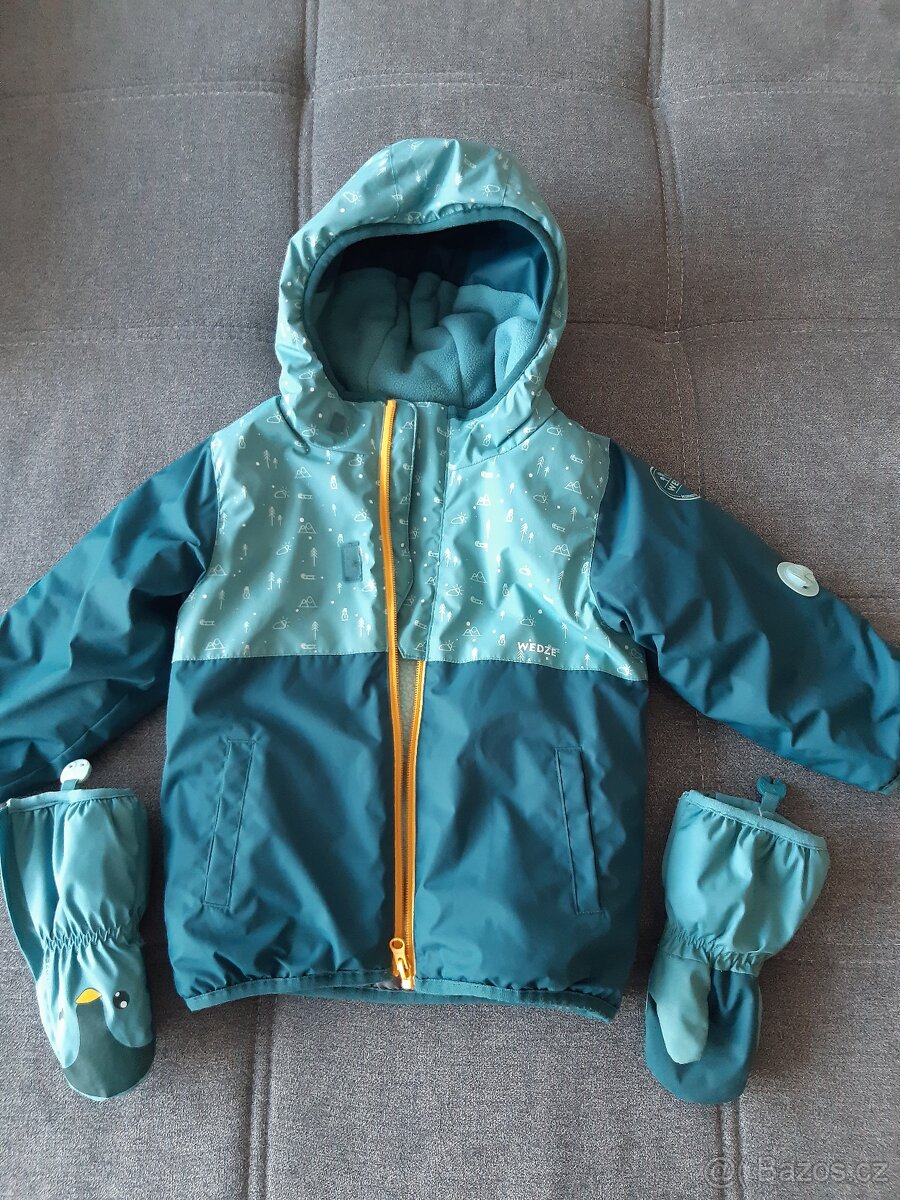 Lyžařská bunda s rukavicemi vel. 89-95