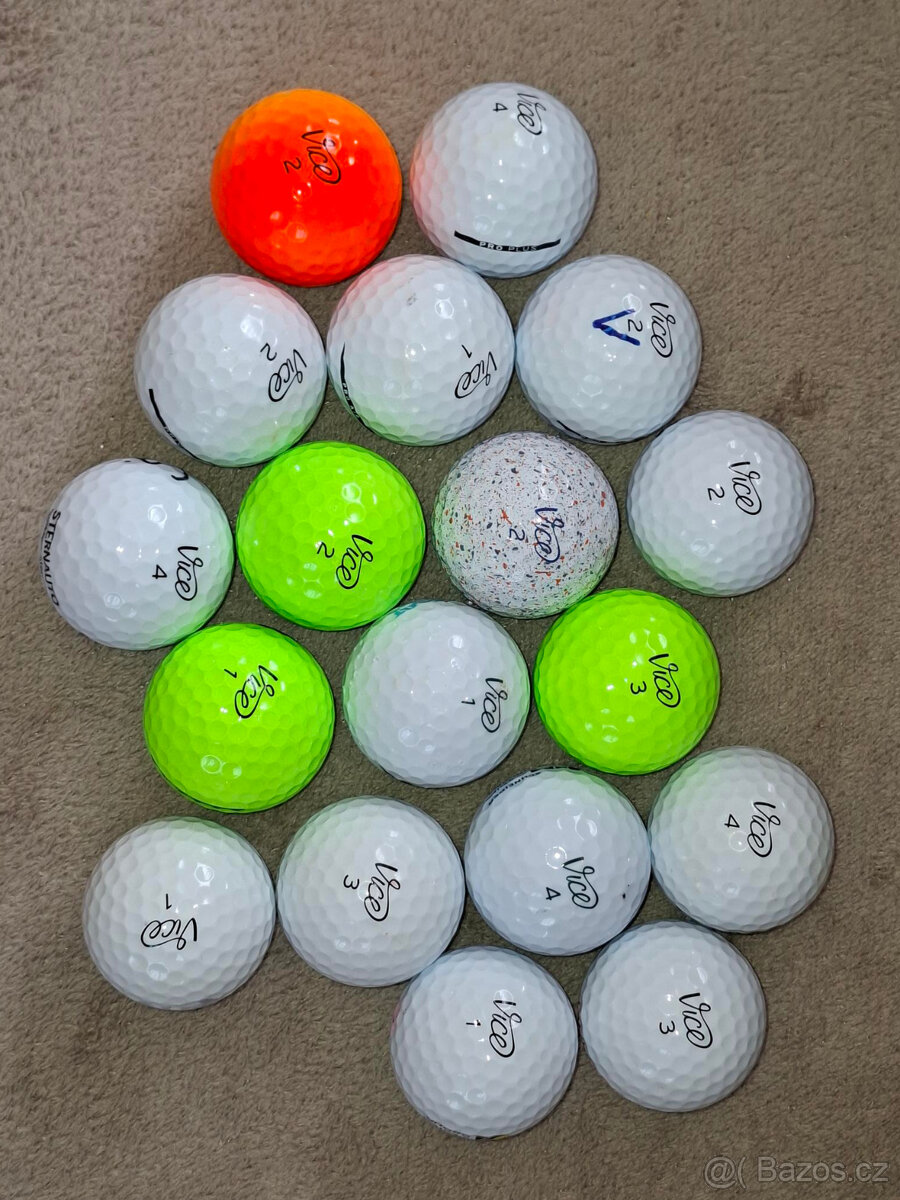 Golfové míčky VICE 18 ks á 15,- Kč - kvalita