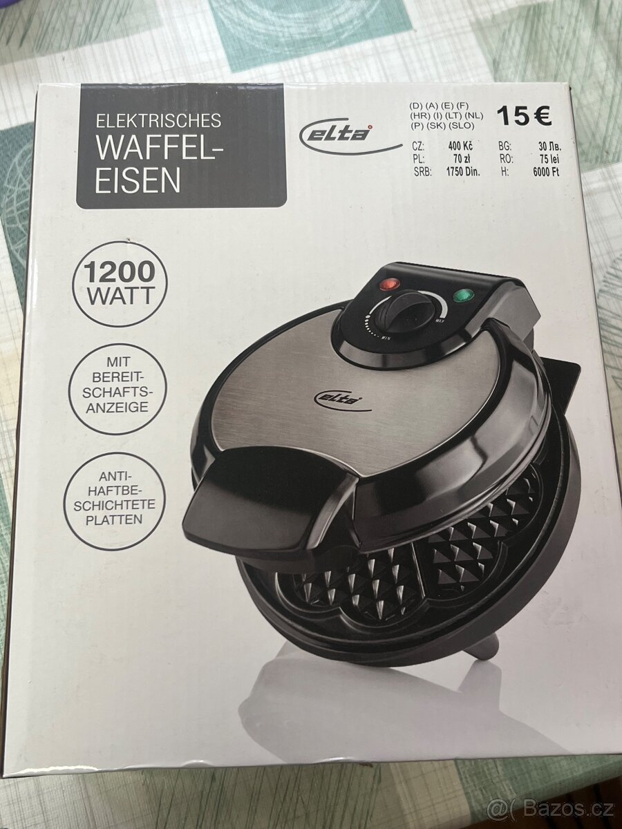 vaflovač nový nerozbalený 1200W