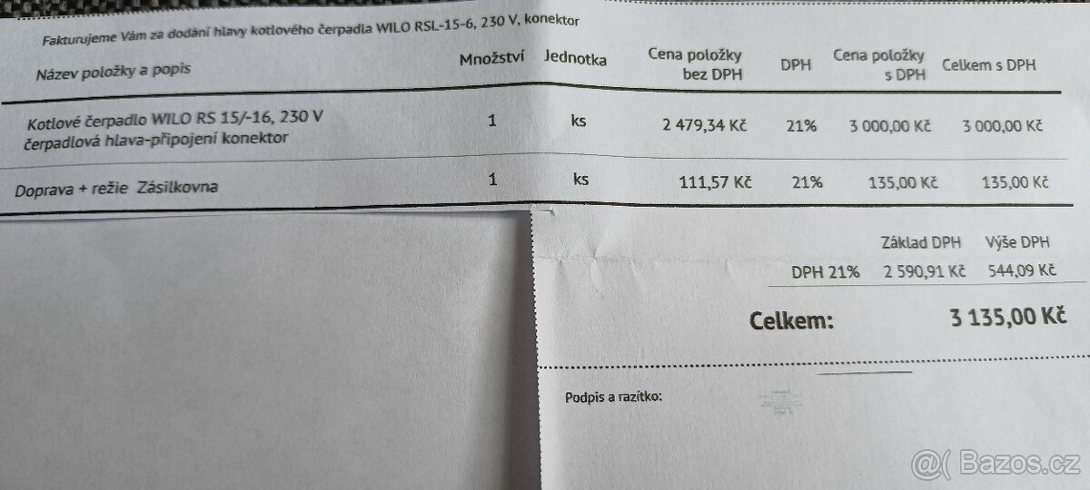 Kotlové čerpadlo Wilo