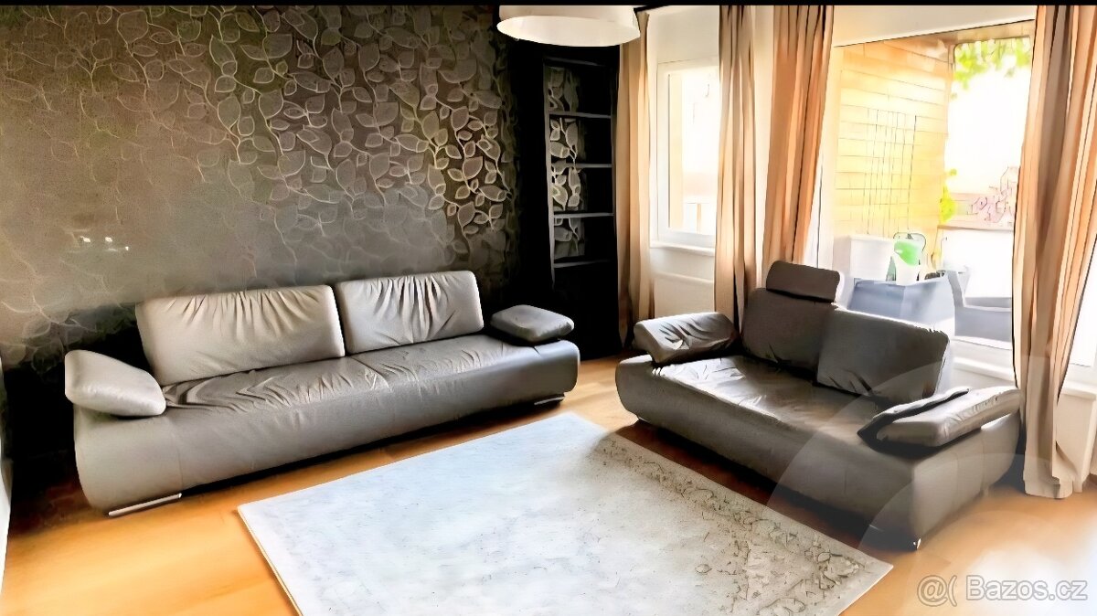 Kožená sedačka 2 kusy