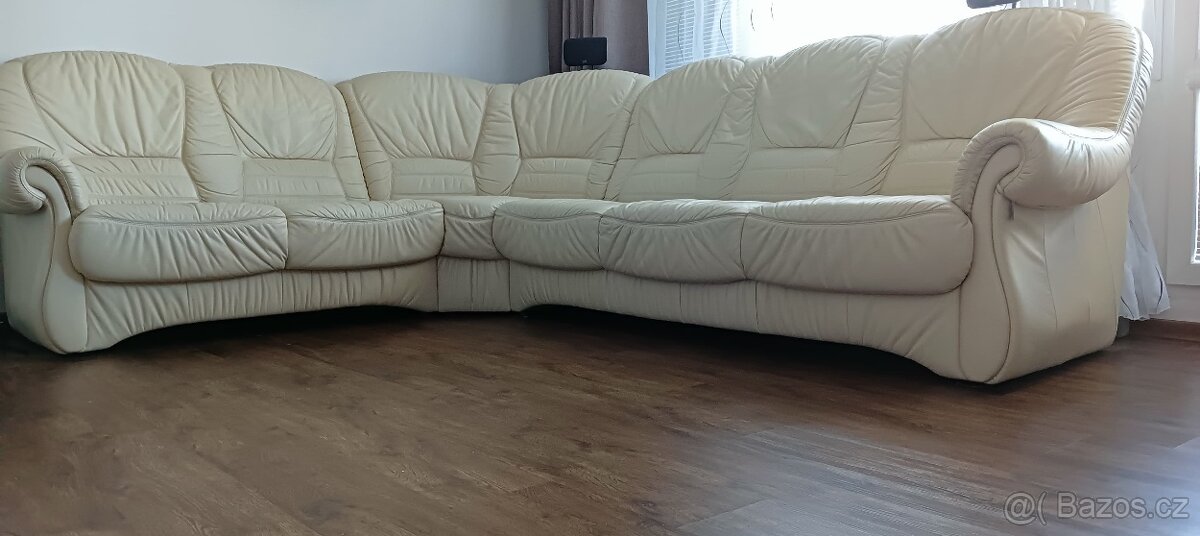 Kožená rohová sedací souprava