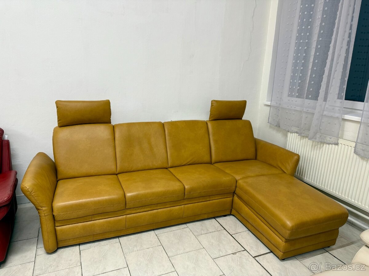 Sedací souprava rohová - kožená