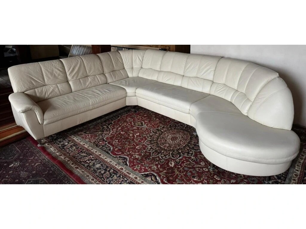 Rohová kožená sedací souprava, 3302