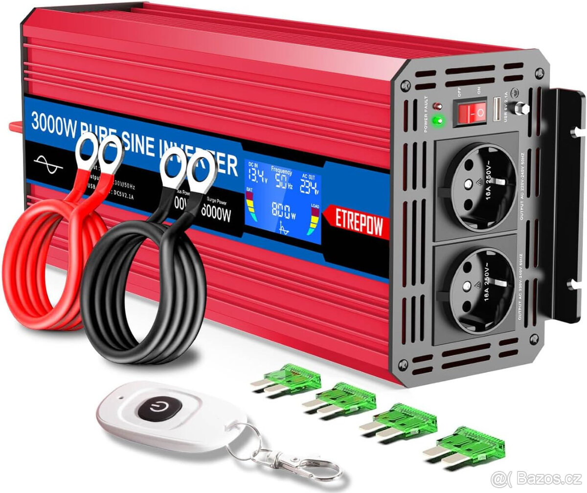 Nový střídač měnič napětí 3000w/6000w