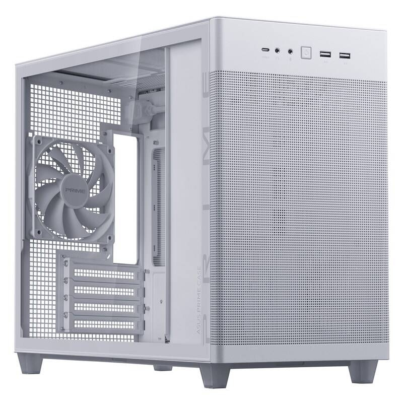 Asus Prime AP201 Case (White, Tempered Glass, NEW)