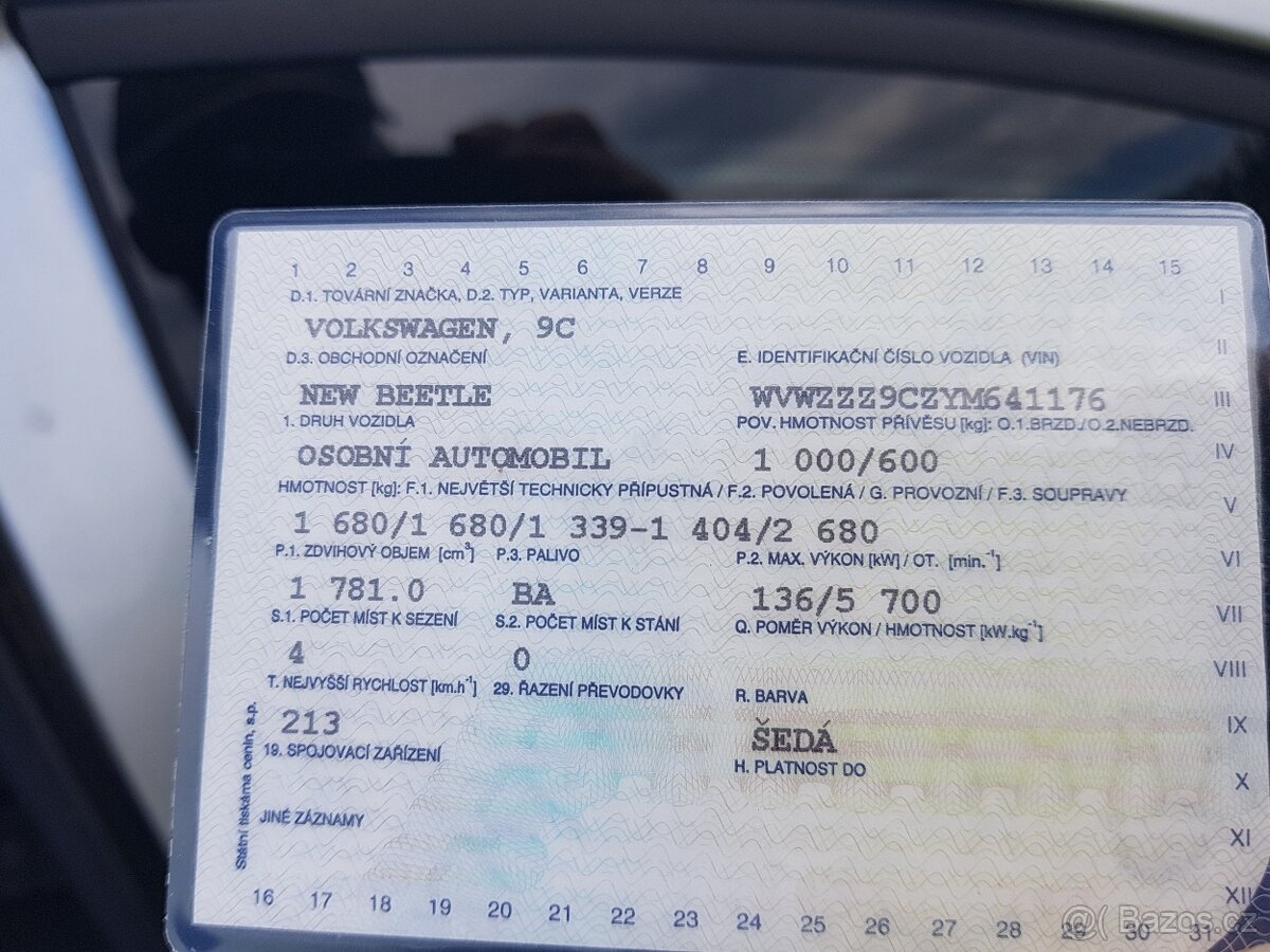 Prodám WV New beetle 1.8 turbo