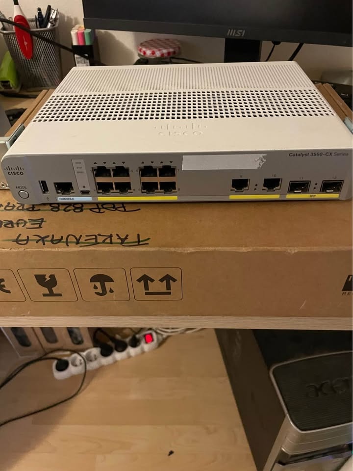 💻 Cisco Switch Catalyst 3560-CX – 8 portů (Repasovaný)