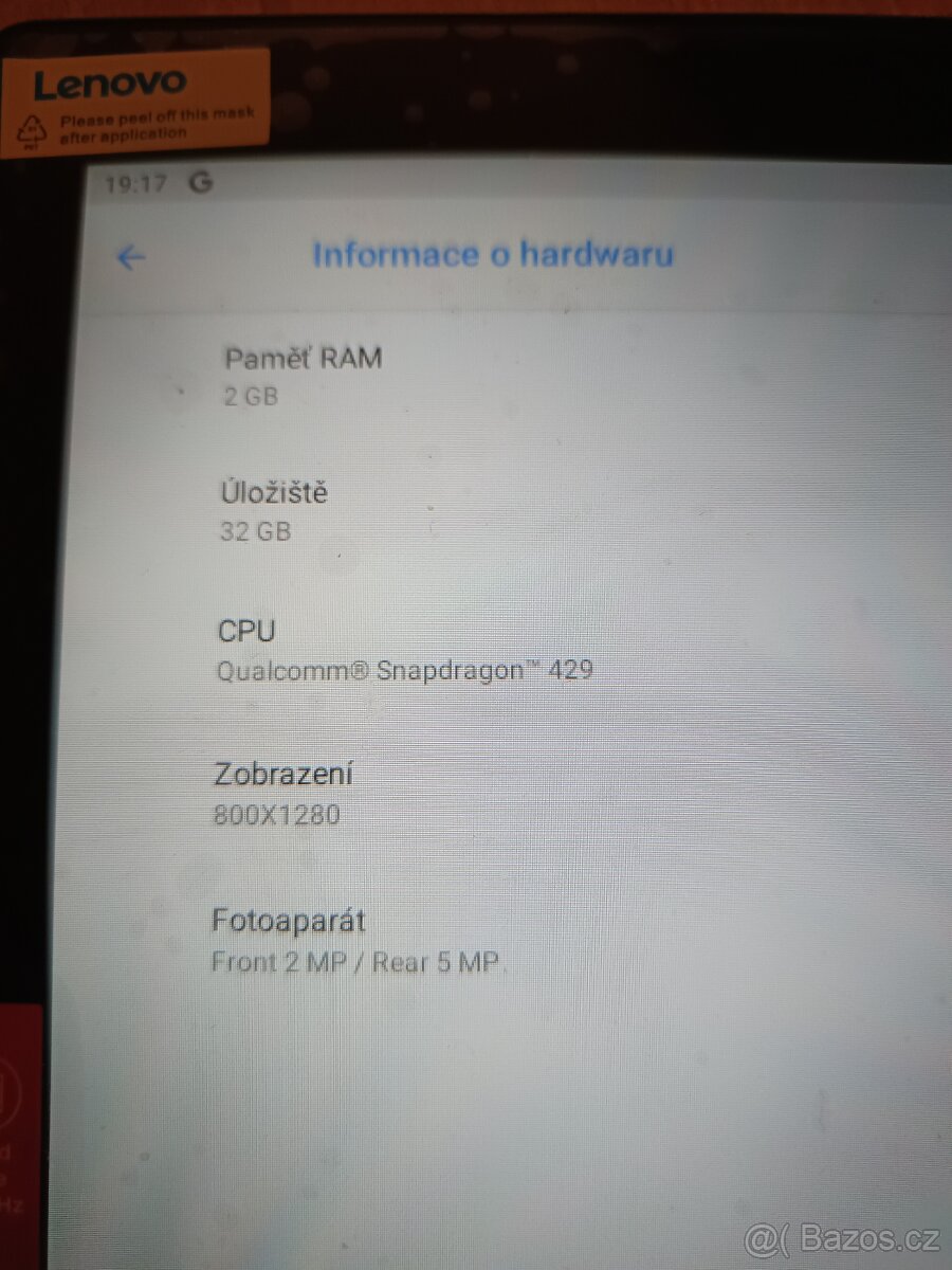 Prodám tablet Lenovo TB-X505F