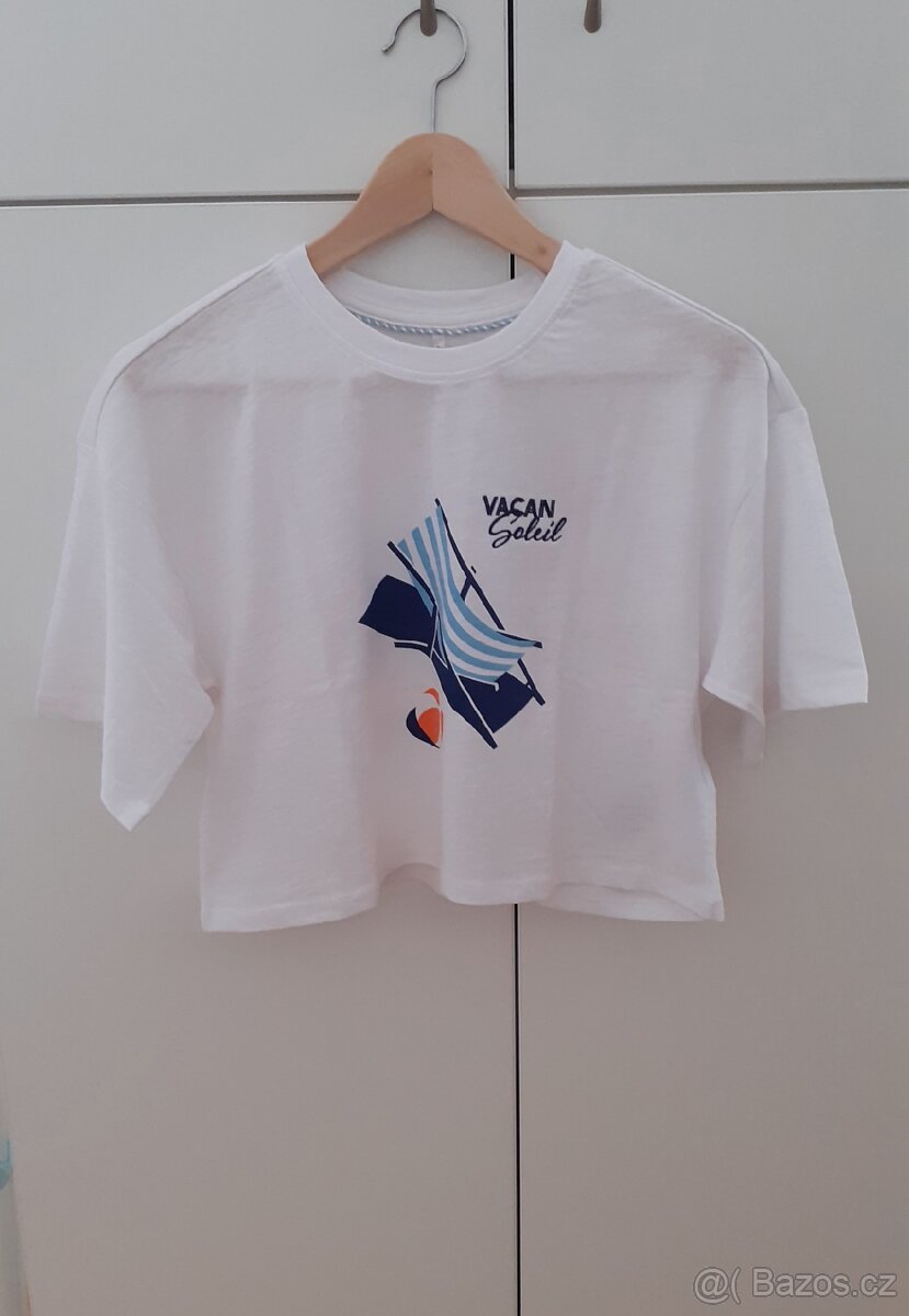 Bílé tričko/crop top Only