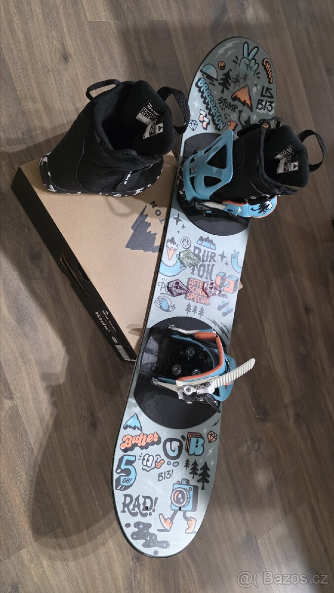 Dětský snowboard 100 cm Burton + boty 29