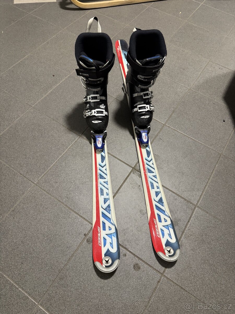 lyže 130cm+ lyžáky 40