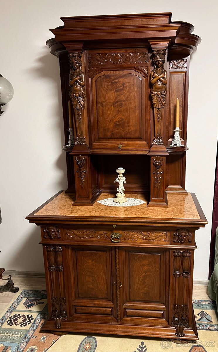 SET - 2x příborník, komoda, stůl 1870-1914