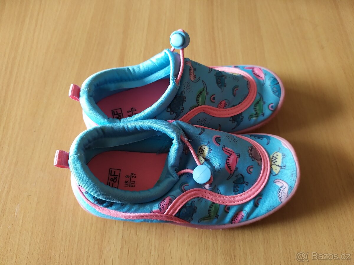Dětské boty do vody F&F velikost 27 dinosauři