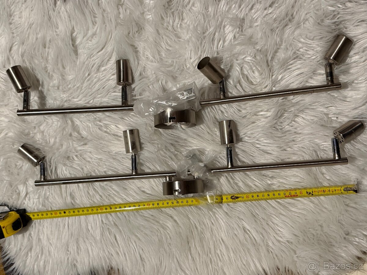 2x stropní svítidlo kovové