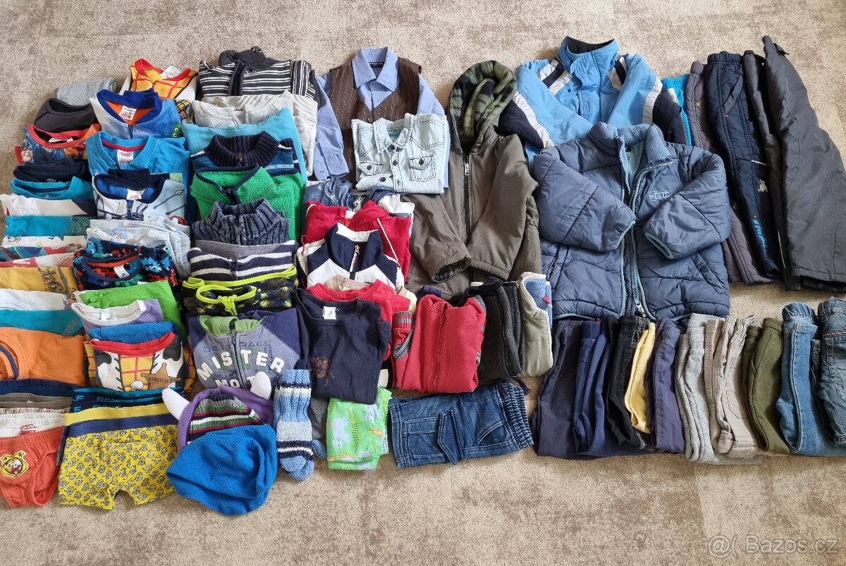 Balík chlapeckého oblečení velikosti 98 – 110, 3.5 – 5 let