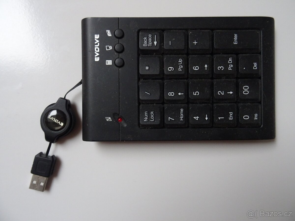 Samostatná přídavná numerická klávesnice, USB