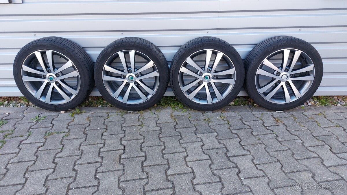 Alu kola 5x112 r17 originál Škoda Octavia II