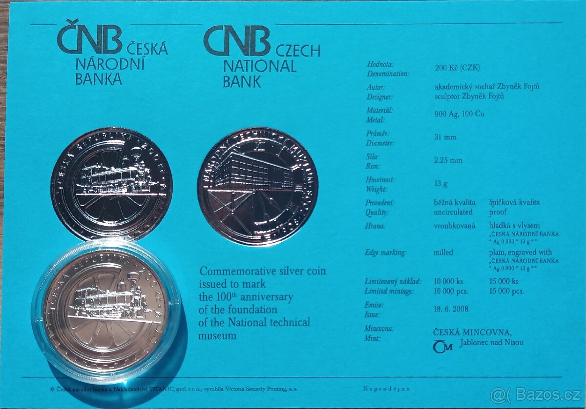PSM 200 Kč Národní technické muzeum BK