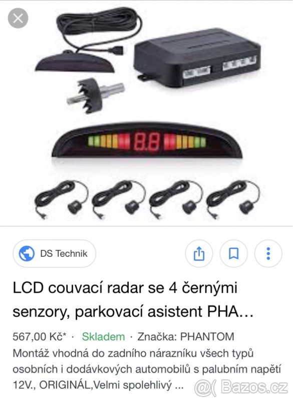 Couvající senzory