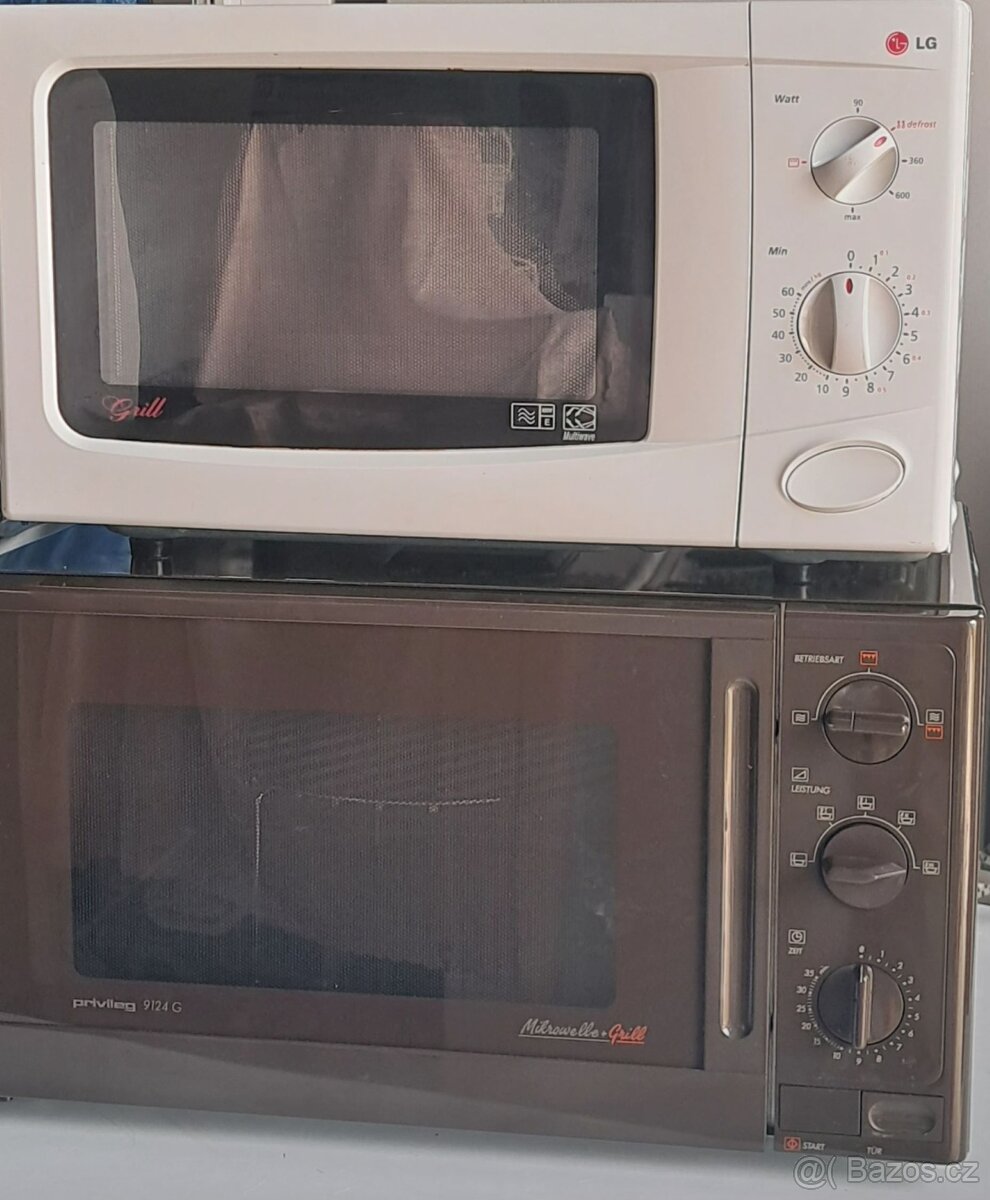 Mikrovlná trouba 1) LG, 2) Privileg 9124 G.