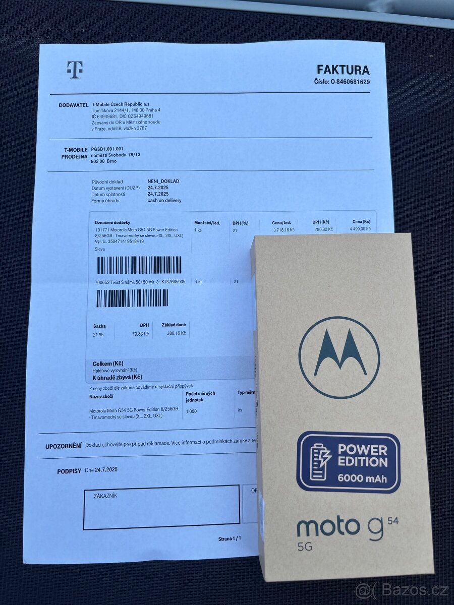 Motorola Moto G54 5G Power Edition, NOVÝ, záruka, 8/256 GB –