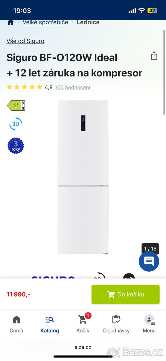 Prodám Lednici Siguro