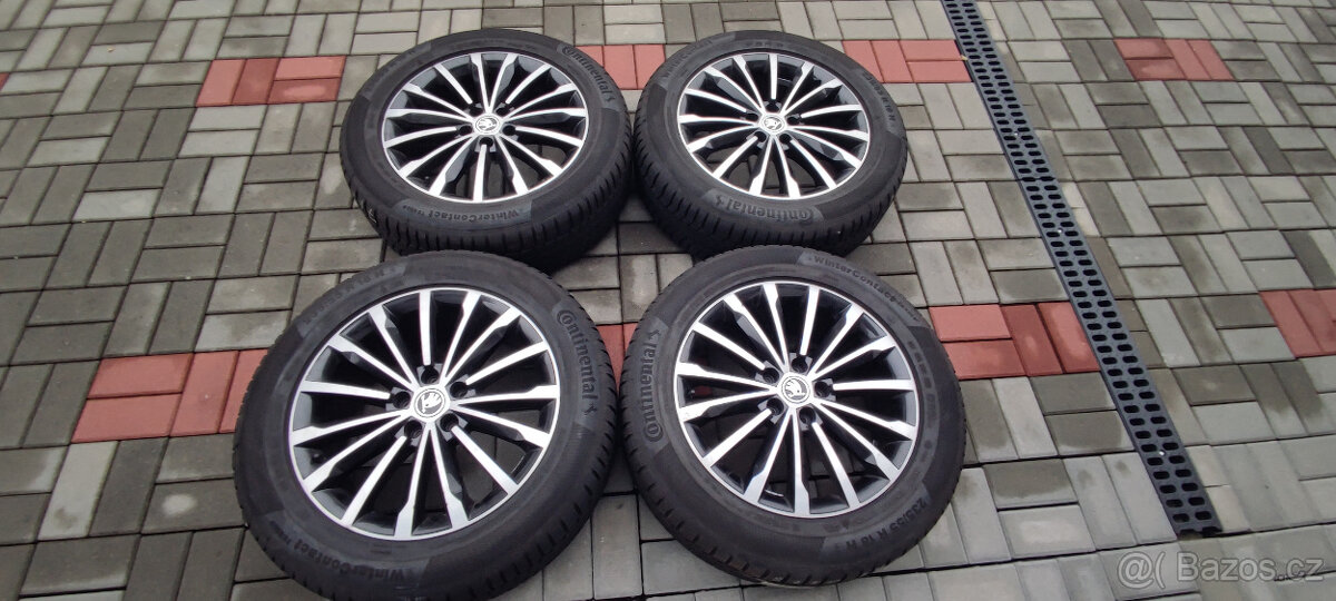 Alu Škoda Kodiaq zimní 235/55 R18, Trinity 18" Continental