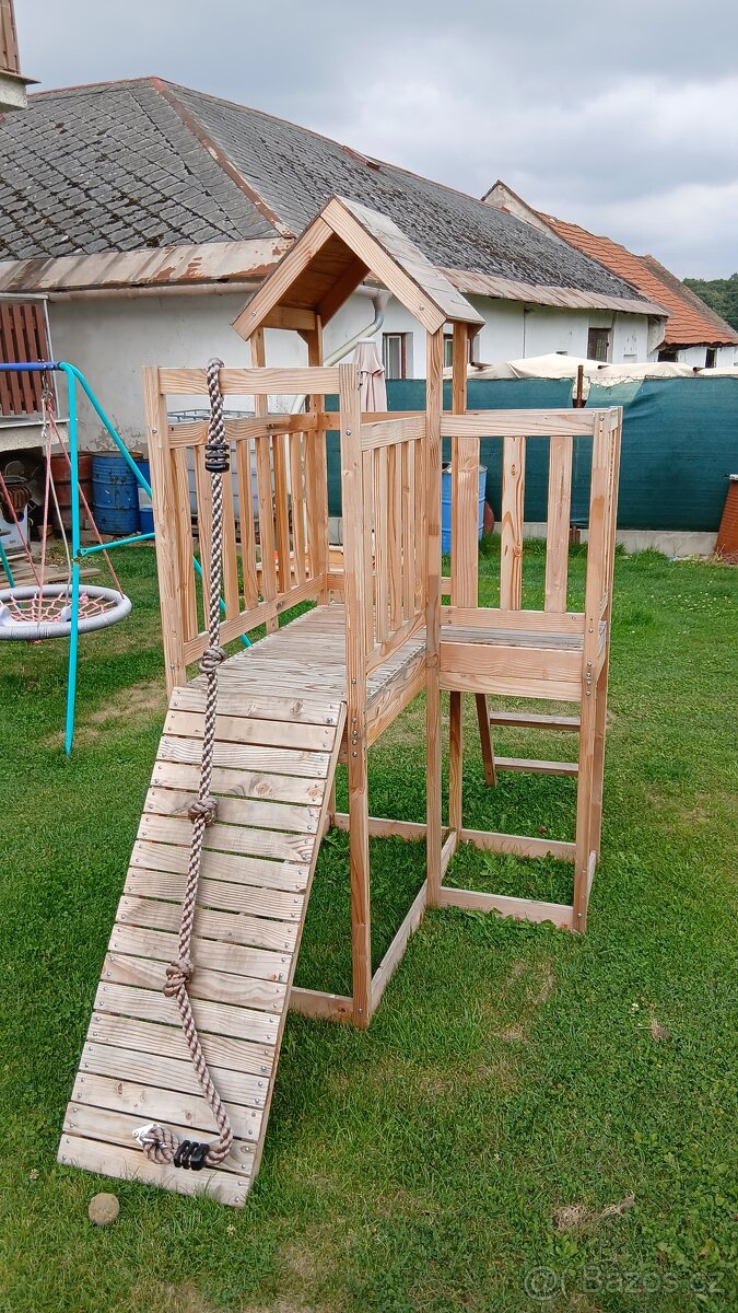 Dětské hřiště Shumee Hrací věž s lezeckou stěnou